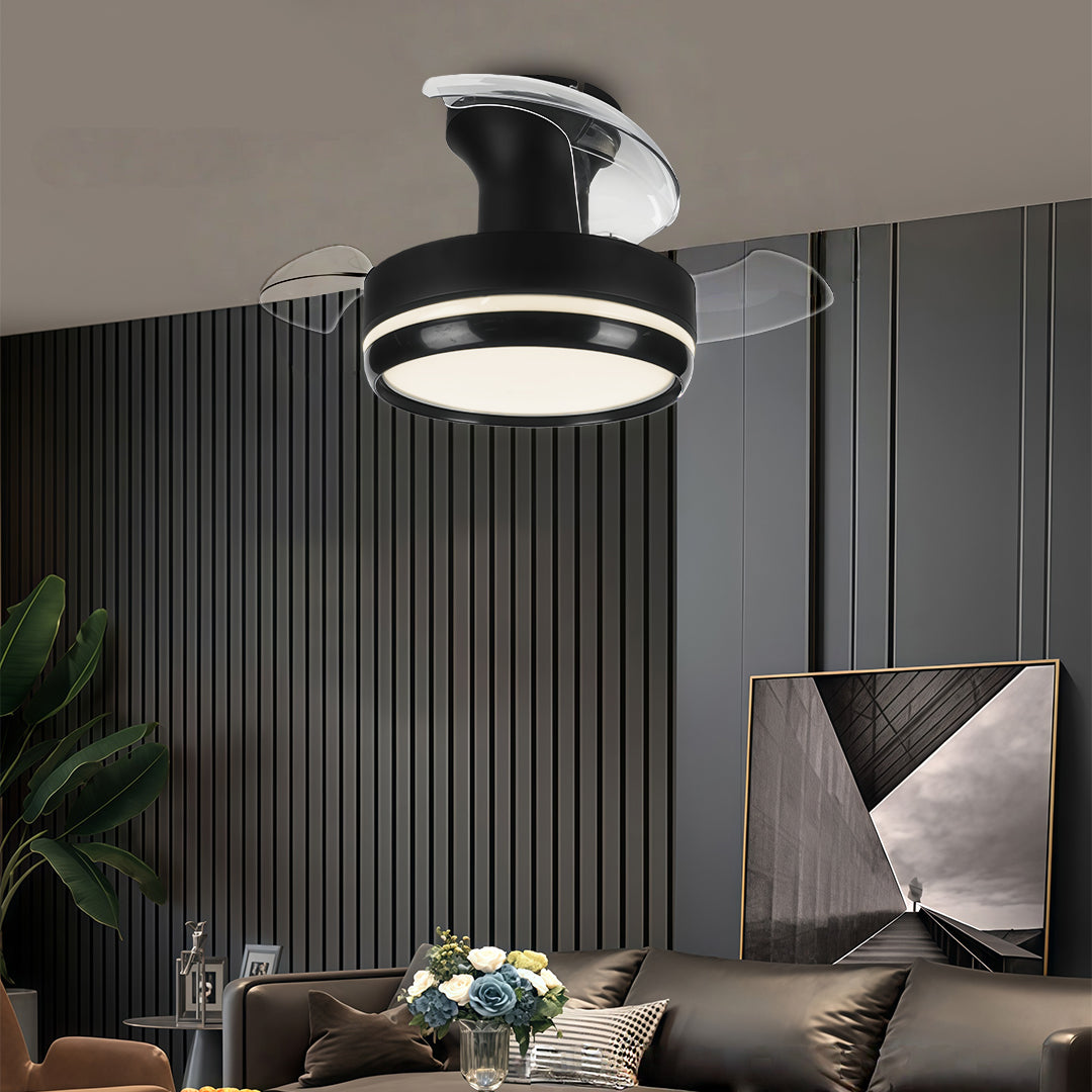 Ceiling Fan with Remote Light Minimalist Dimming LED 3-Blade Fan Lamp