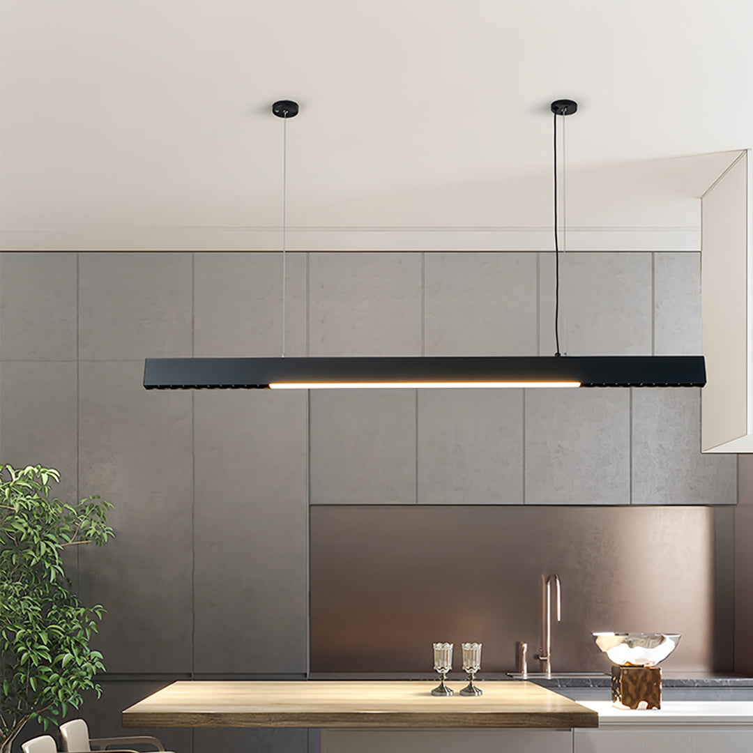 Linear Light Pendant Modern Minimalist Grille Long Pendant Light