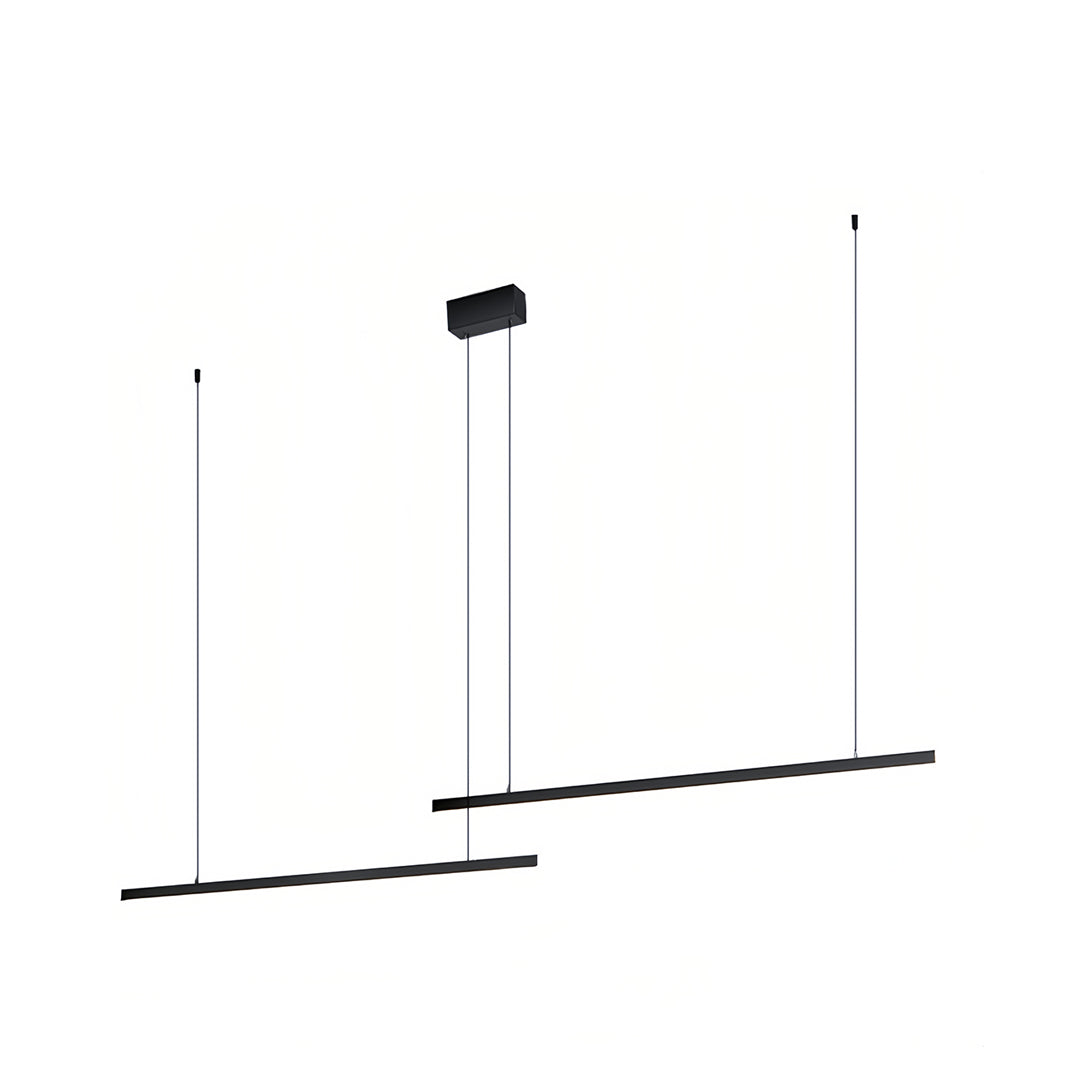Double Hanging Pendant Lights Minimalist Black Linear Ceiling Light