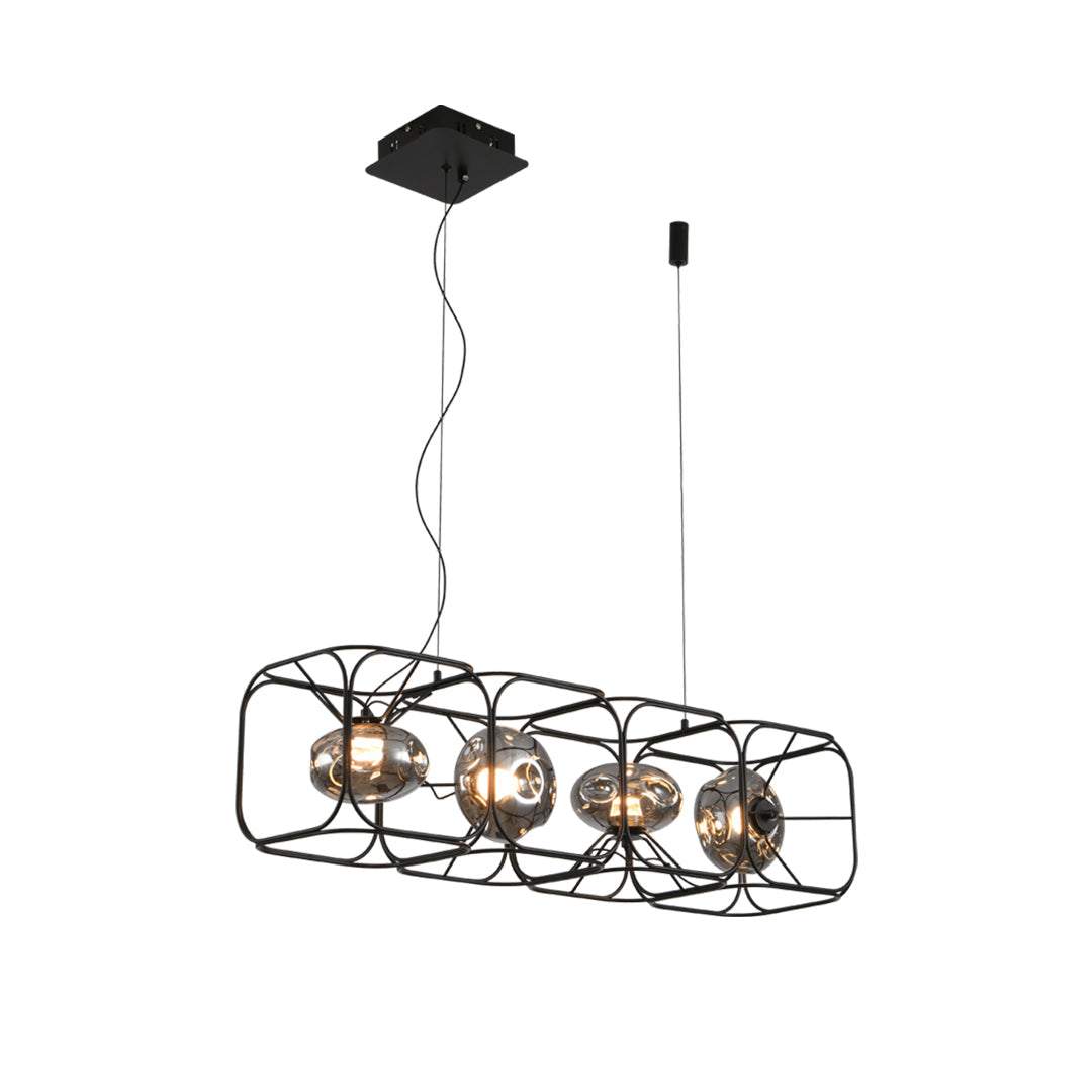 LED Square Cage Chandelier Nordic