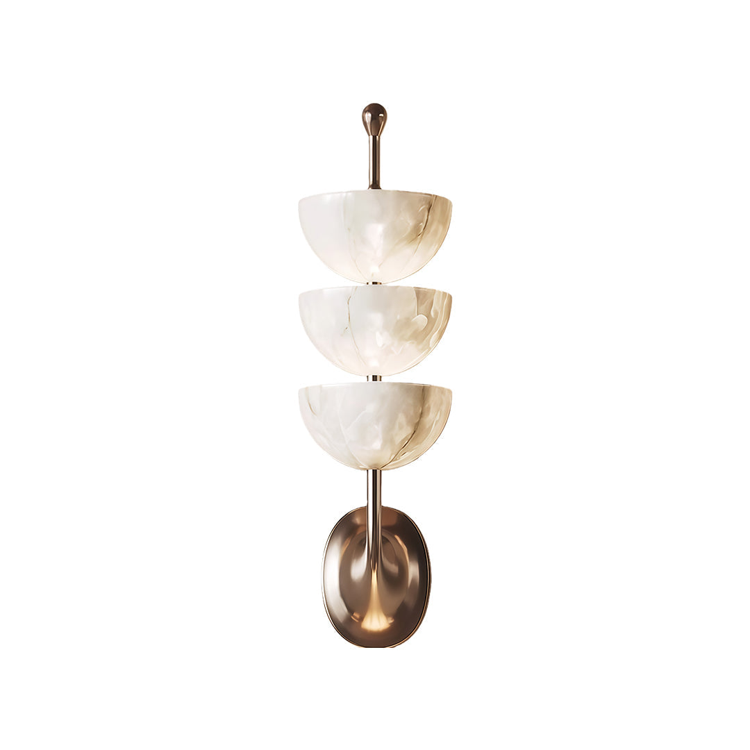 Modern LED Wall Lights Minimalist Copper Marble Lamp
