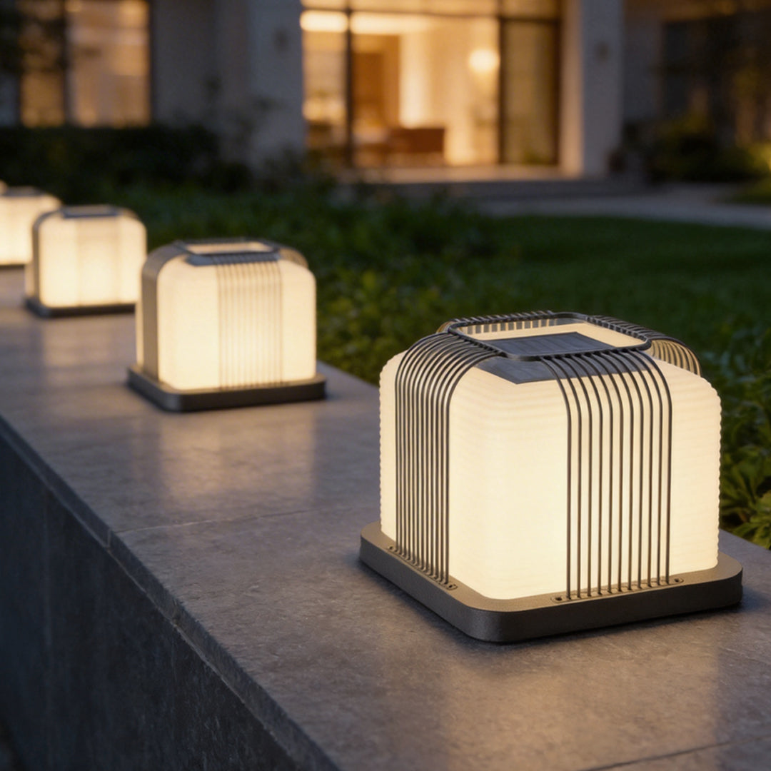 Contemporary Outdoor Pillar Lights Square Creative LED Light