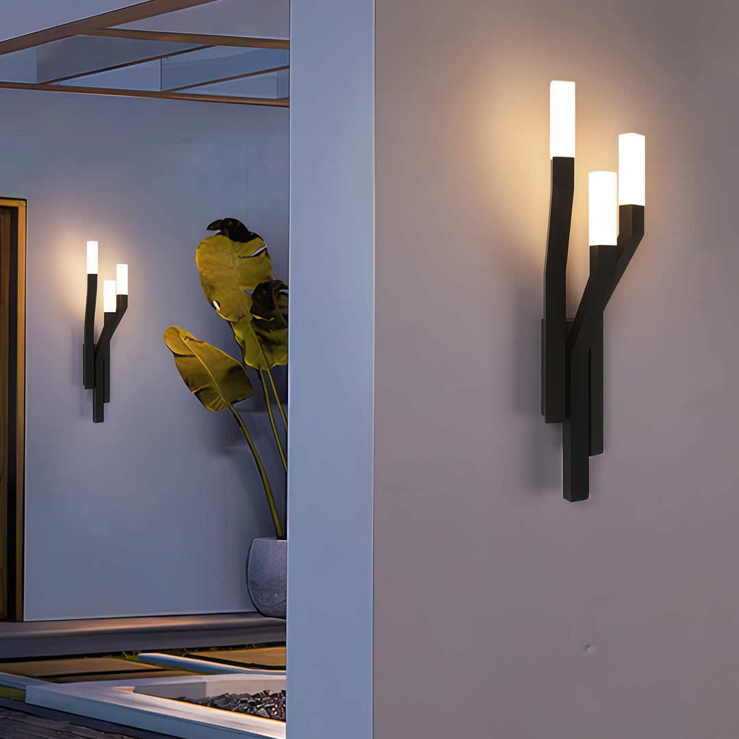 Large Outdoor Wall Lighting Fixtures Waterproof Multi-branch Lamp