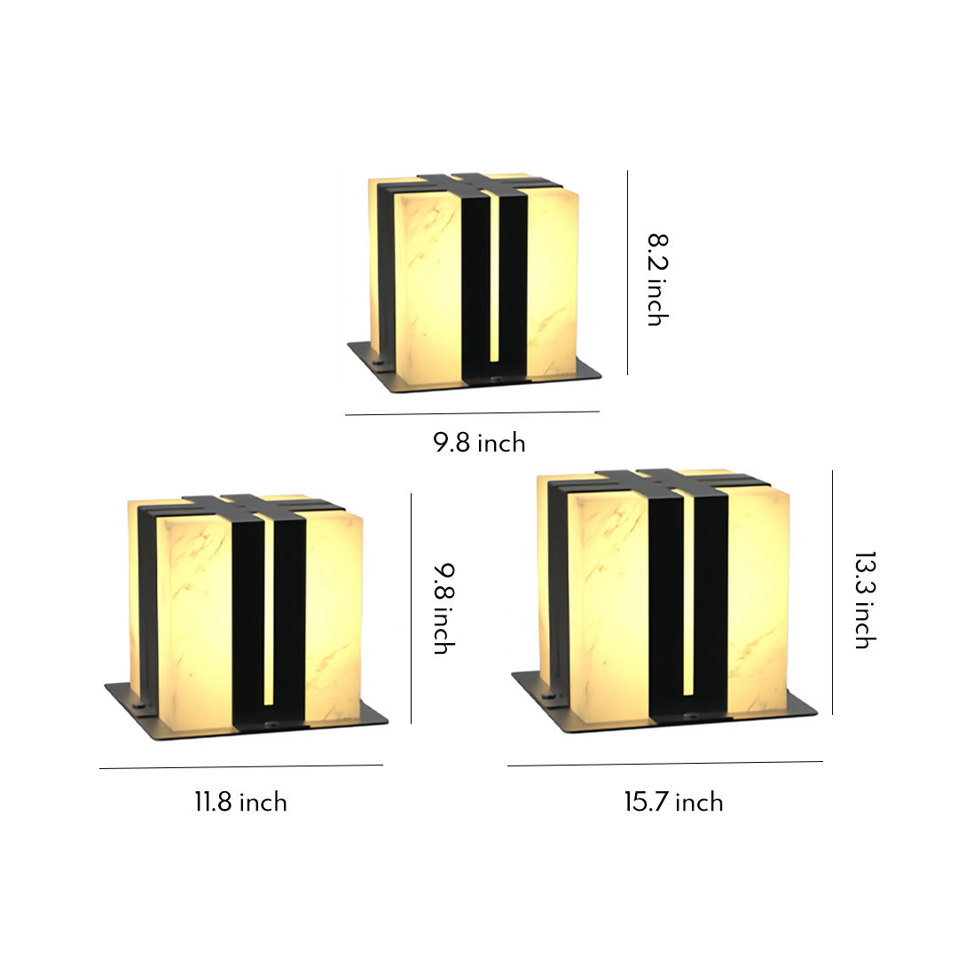 Outdoor Pillar Mounted Lights Landscape Fake Marble Lamp
