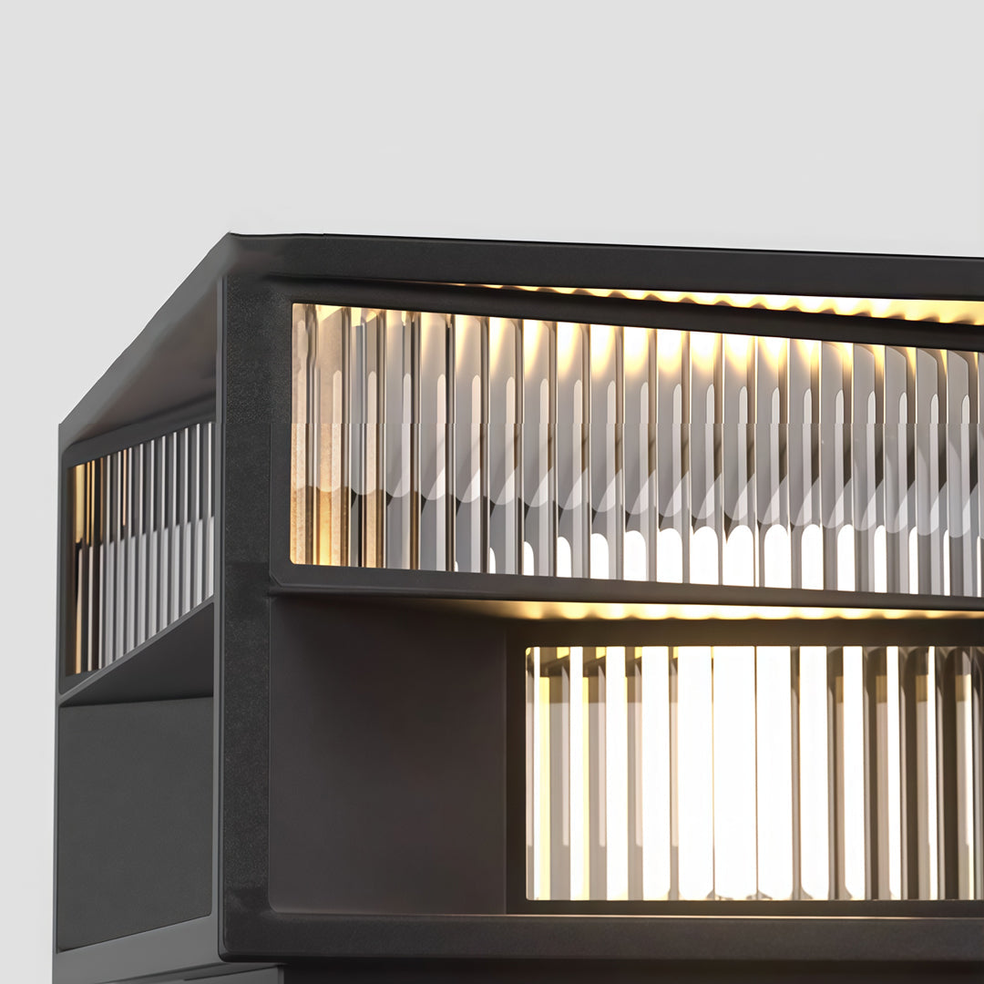 Black Waterproof LED Outdoor Pillar Light