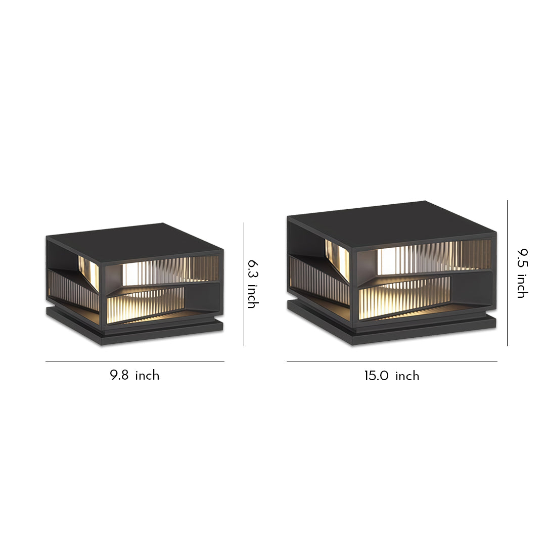 Outdoor Pillar LED Lights Garden Waterproof Black Light