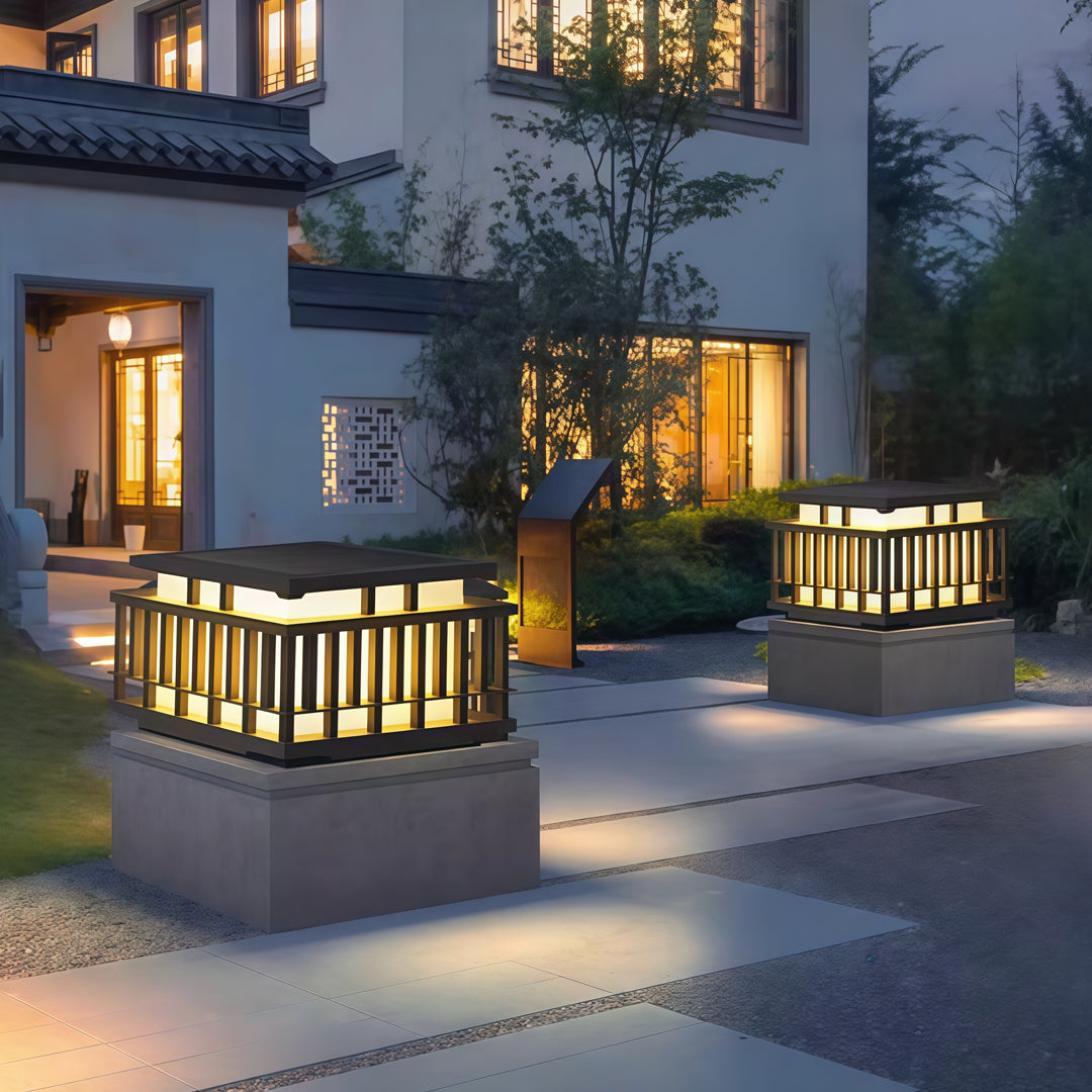 Pillar Lights for Garden Courtyard Stainless Steel Light