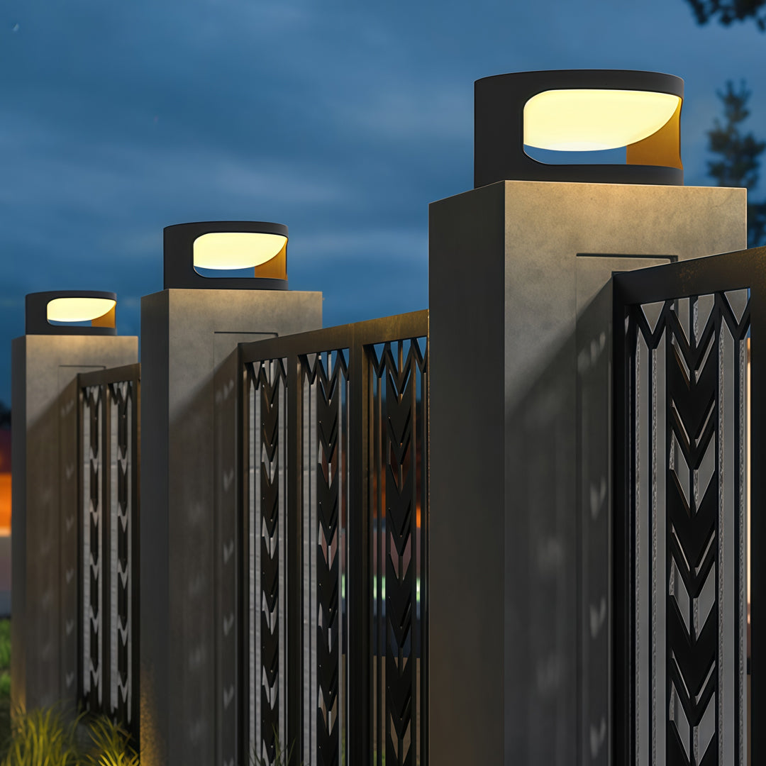 Outdoor Lights for Pillar Tops Round Courtyard Waterproof Light
