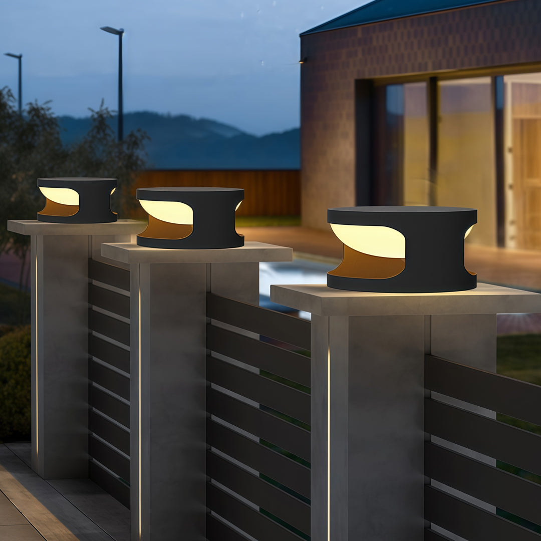 Outdoor Lights for Pillar Tops Round Courtyard Waterproof Light
