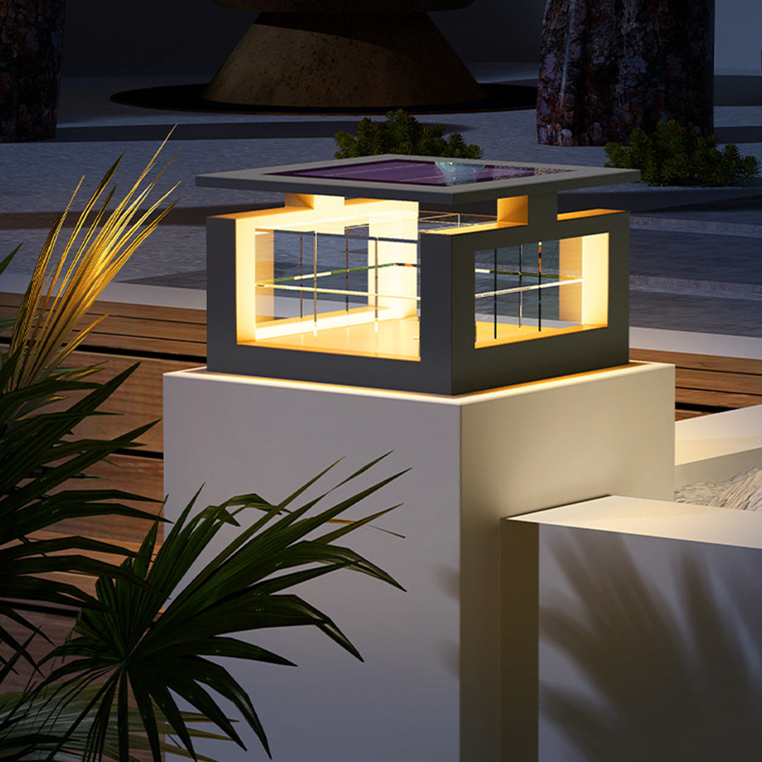 Stainless Steel LED Pillar Lights Waterproof with Acrylic Lampshade