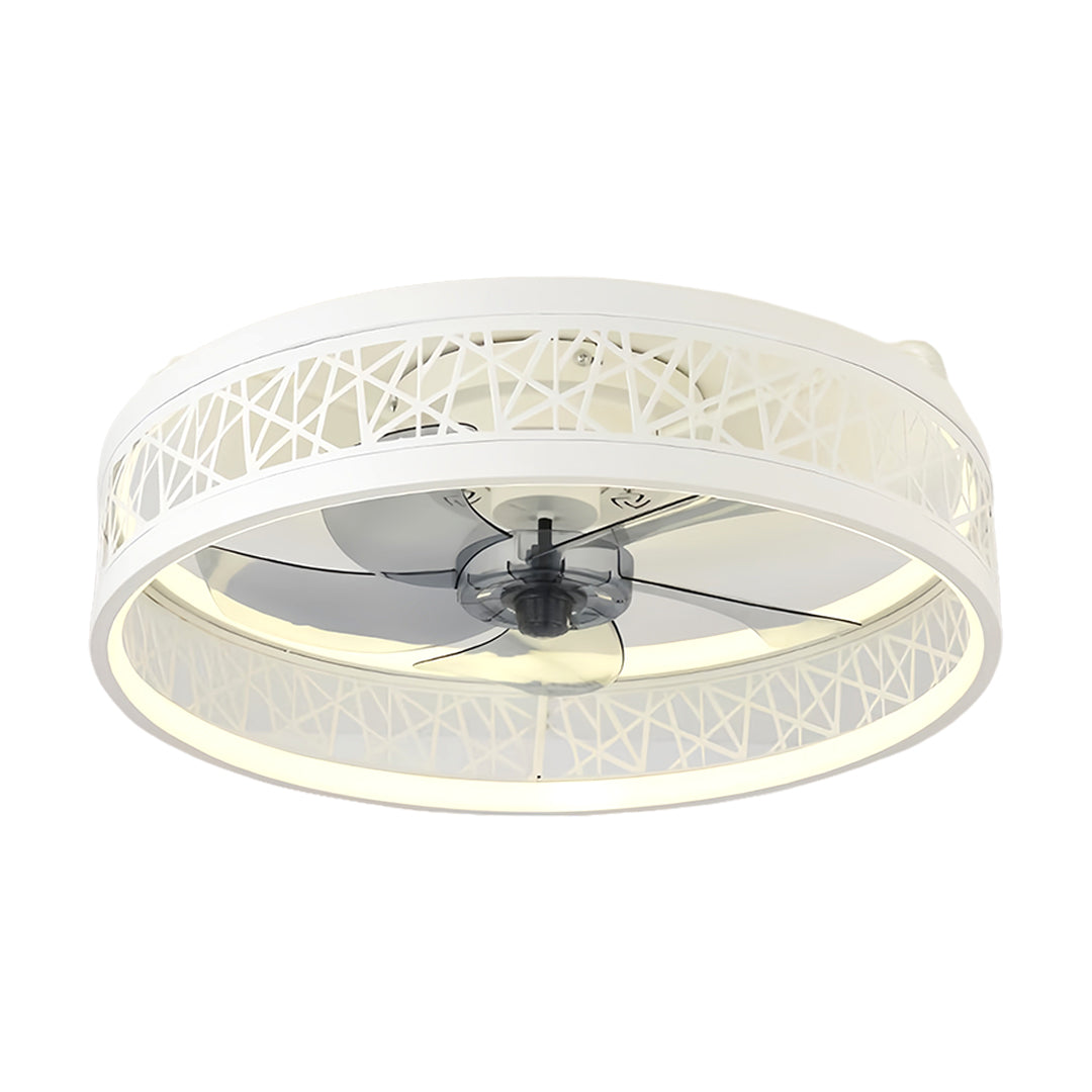 Round Ceiling Fan with Light Nordic Ultra Thin Integrated Fan Light