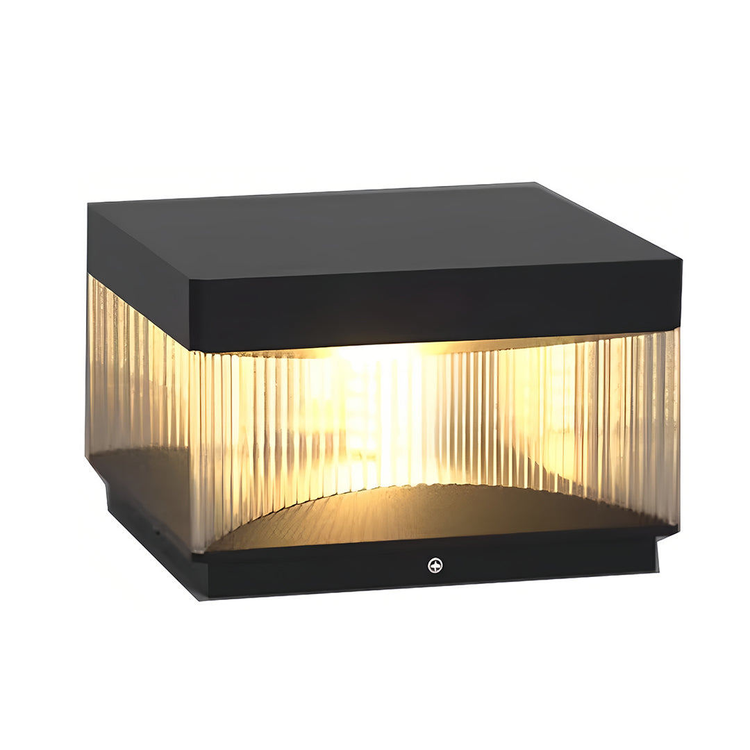 Square Pillar Lights Industrial Black Outdoor Waterproof Post Lights