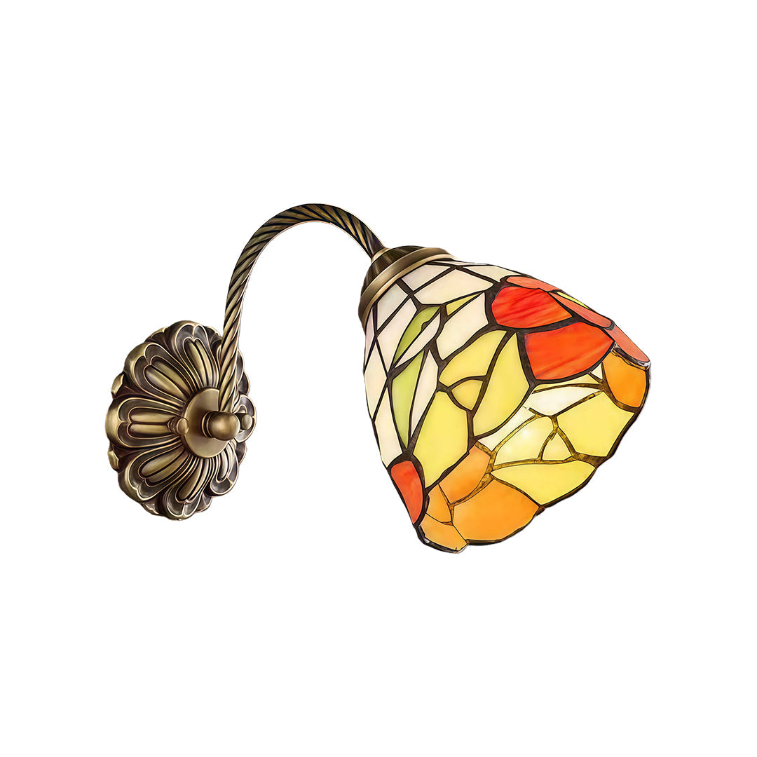 Stained Glass Wall Sconce Lighting American Country-Style Lamp
