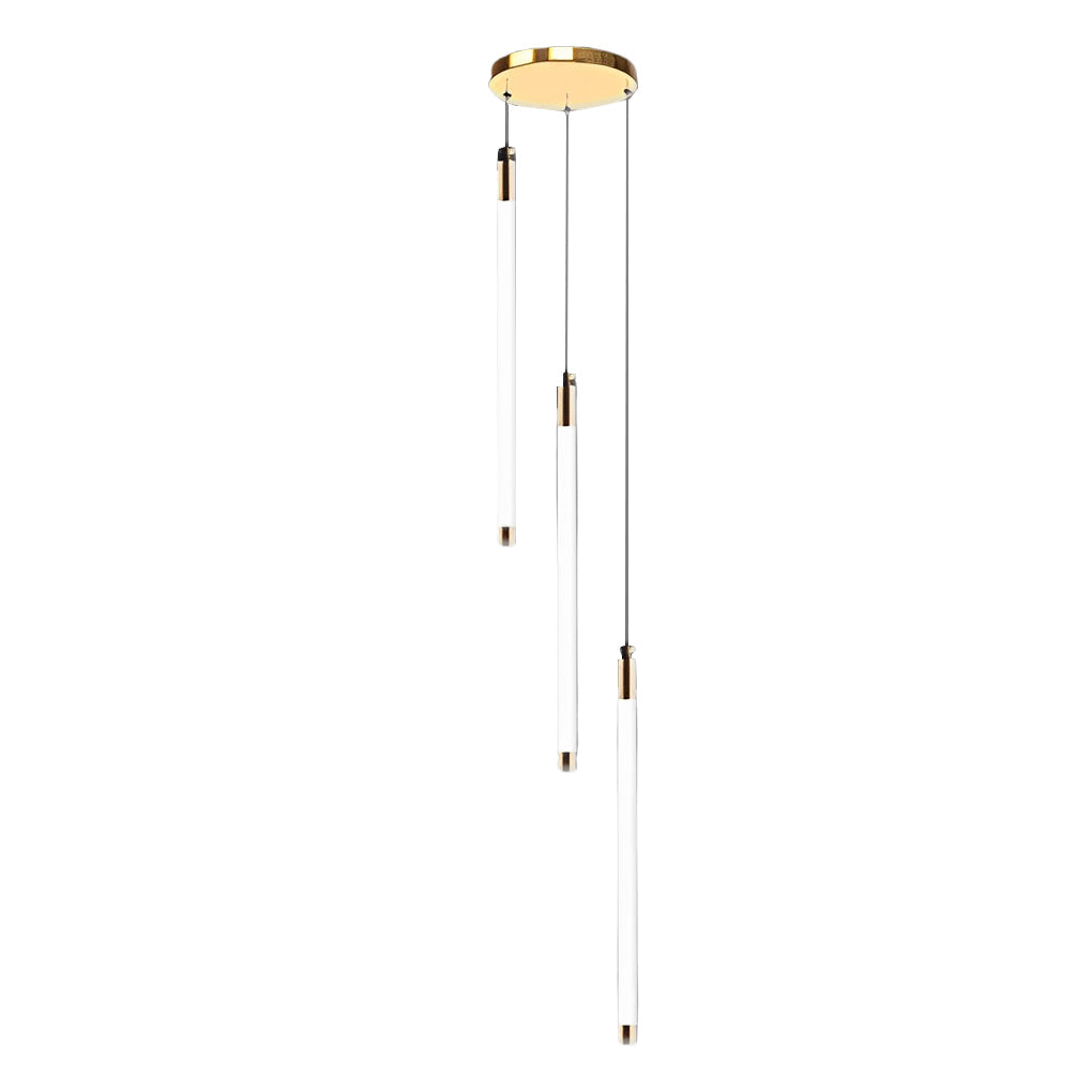 Contemporary Staircase Chandelier Spiral Tube Ceiling Light