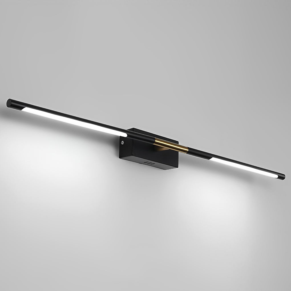 Contemporary Vanity Light Bar Black Linear LED Light