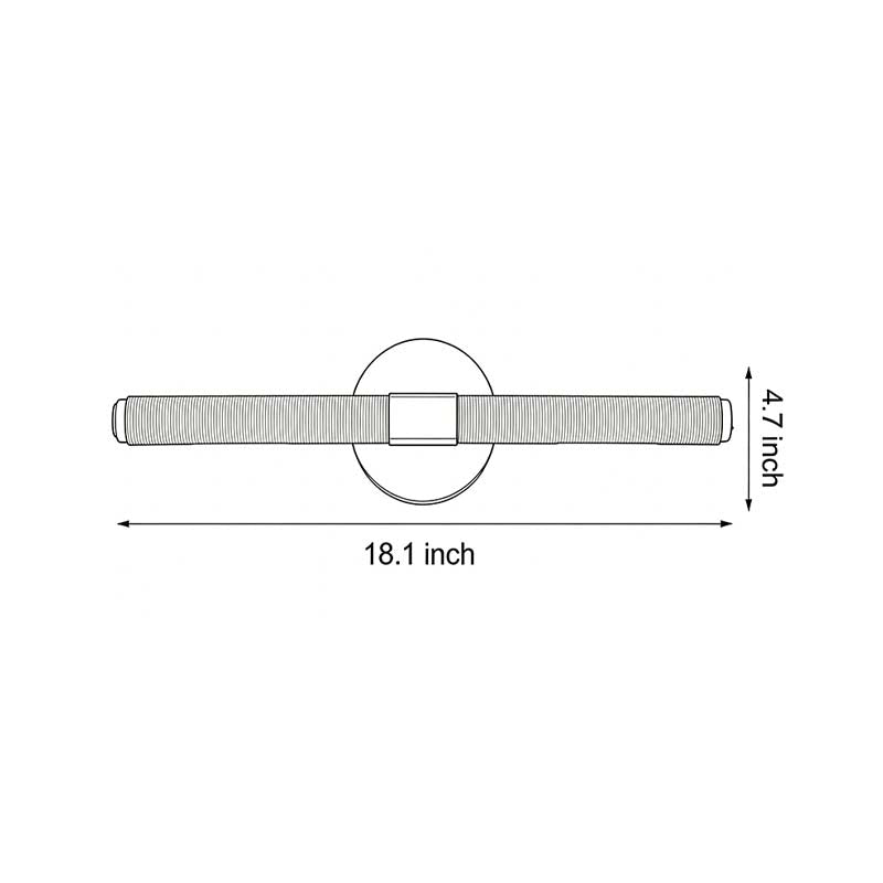 Contemporary Vanity Light Bar Modern Ribbed LED Light