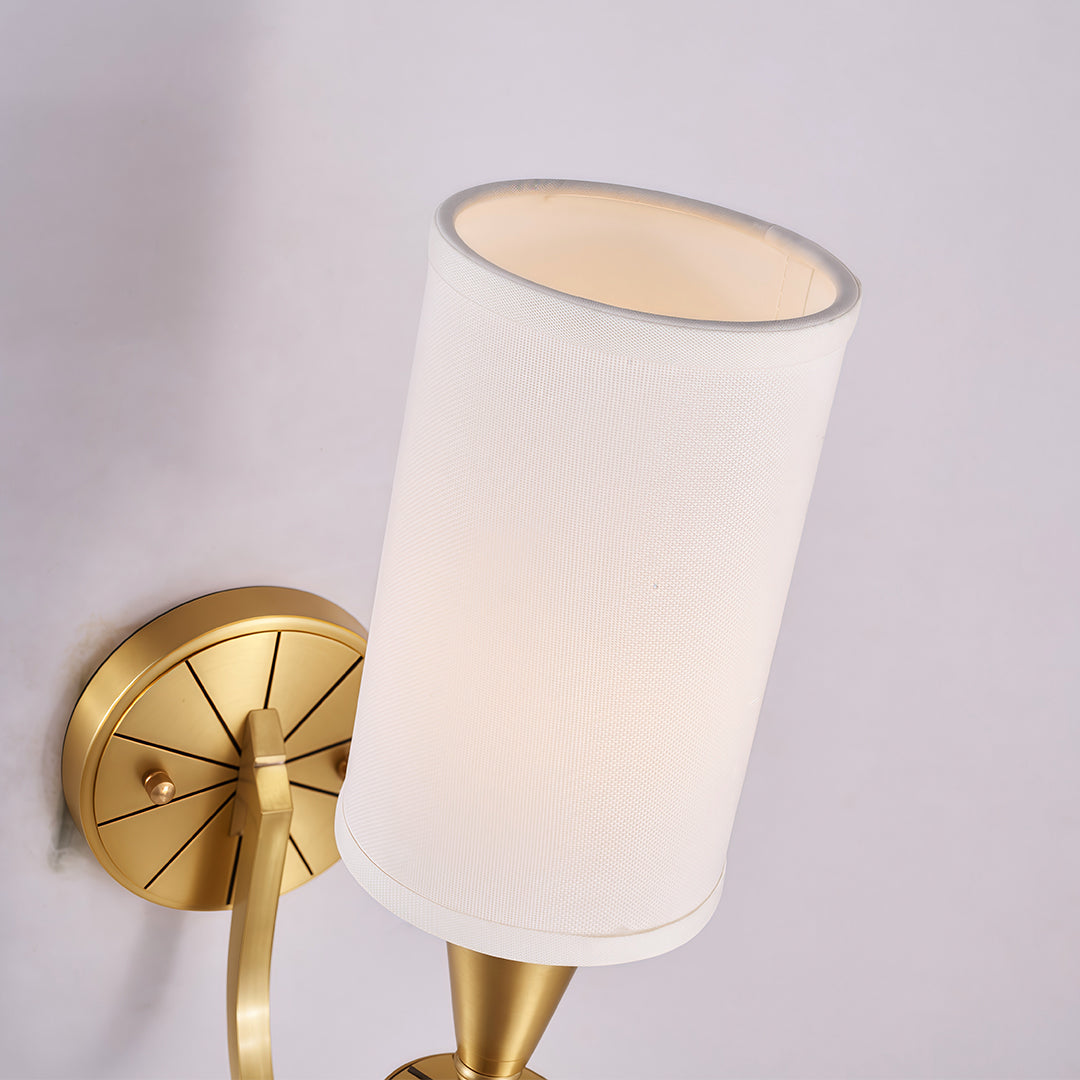 Copper Wall Lights American Creative Fabric Lampshade Lamp