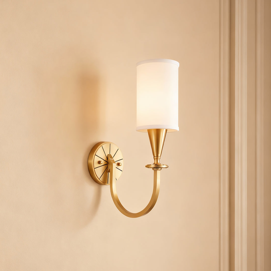 Copper Wall Lights American Creative Fabric Lampshade Lamp