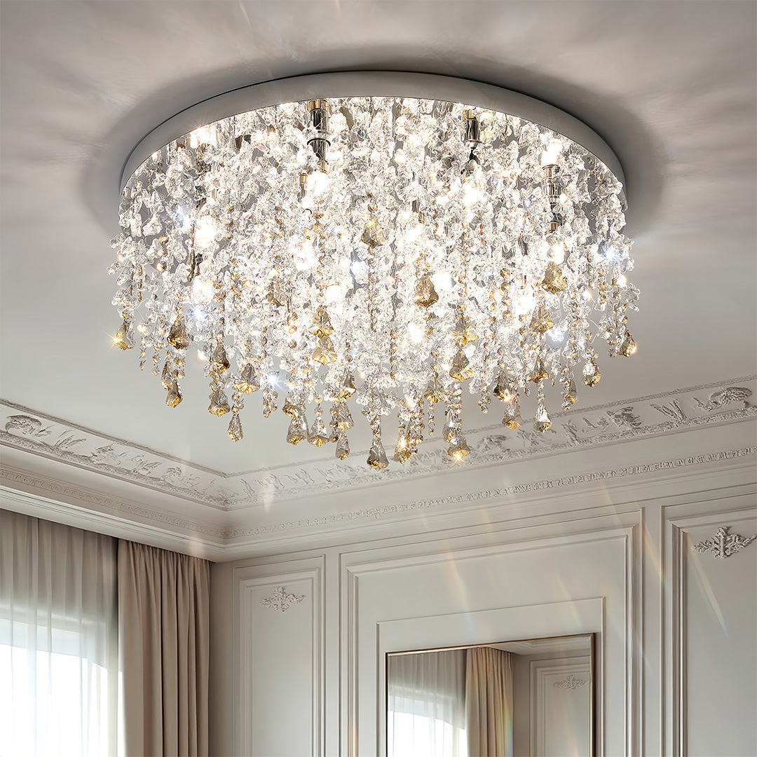 Unique Crystal Chandeliers French LED Creative Ceiling Light