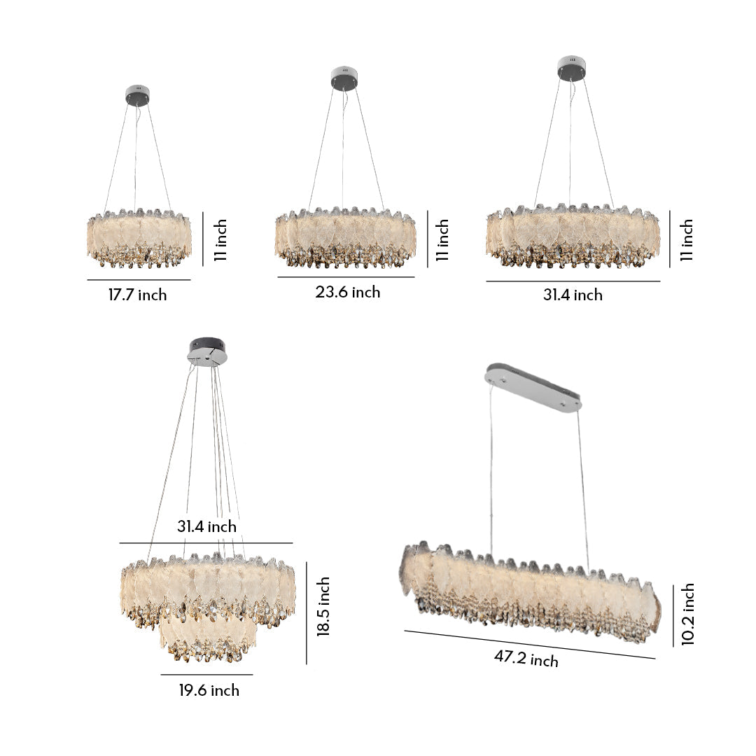 Country French Chandelier Gold Crystal Ceiling Light