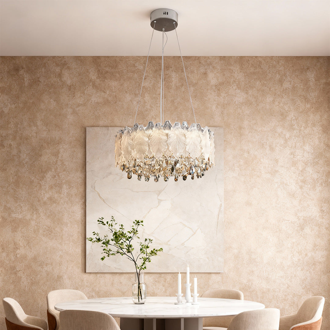 Country French Chandelier Gold Crystal Ceiling Light