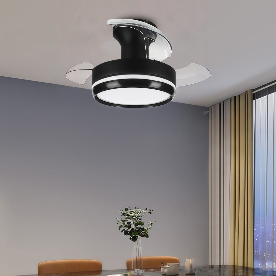 Ceiling Fan with Remote Light Minimalist Dimming LED 3-Blade Fan Lamp
