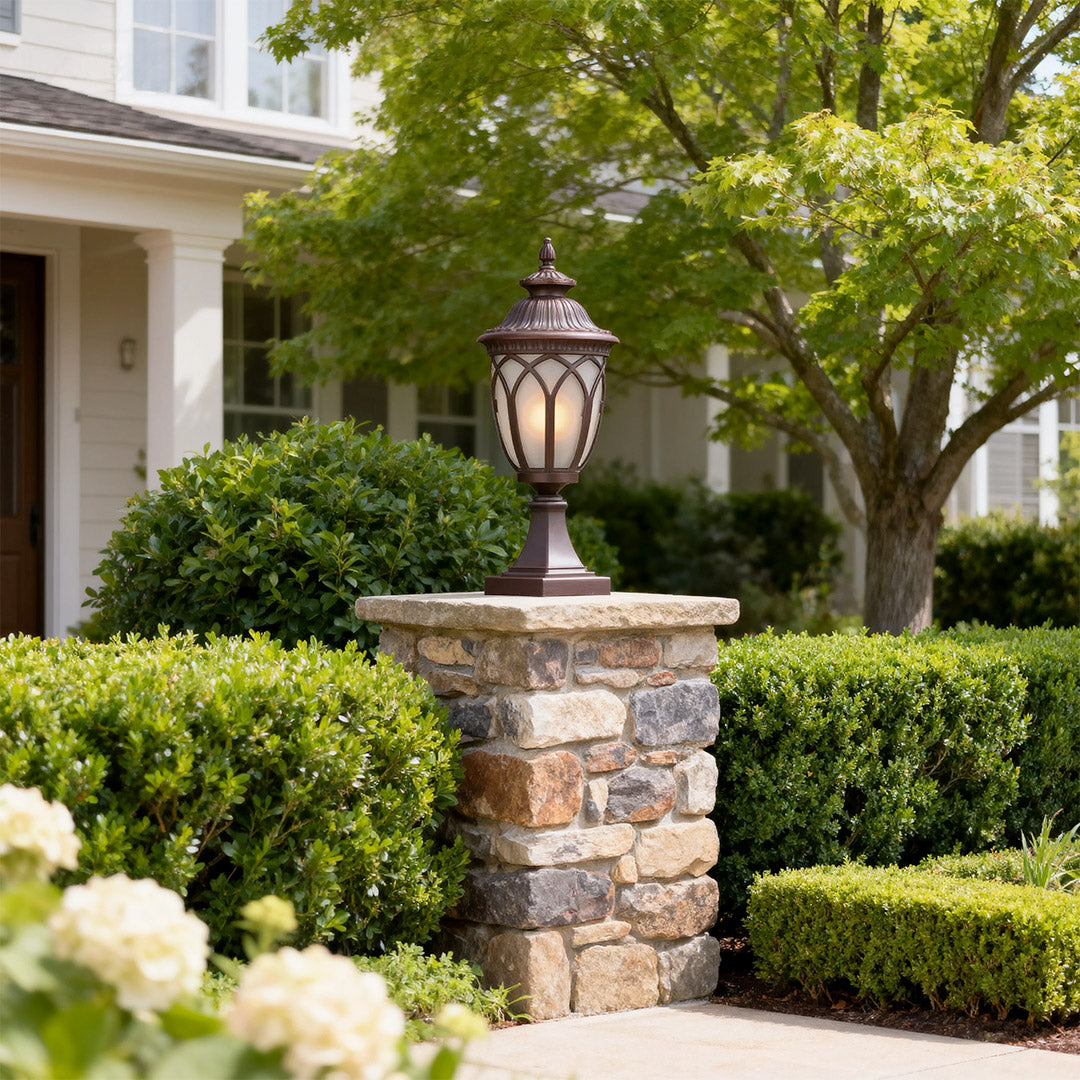 Garden Pillar Lights Weather-Resistant Outdoor Column Head Light