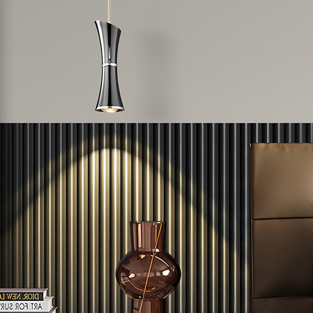 Small Black Pendant Light with Elegant Hourglass Designs Ceiling Light