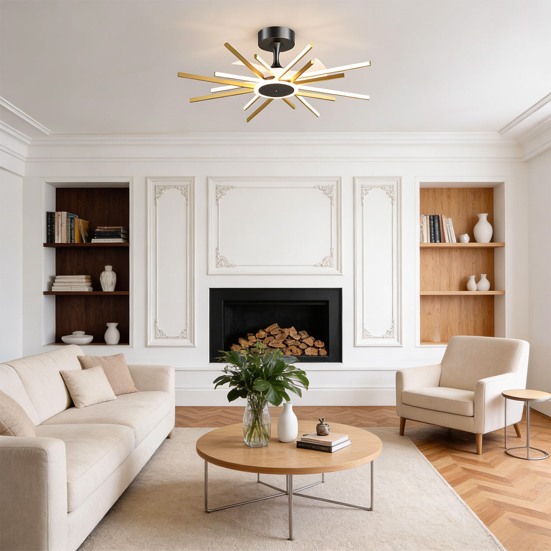Creative Ceiling Fan Light Modern LED Starburst Light