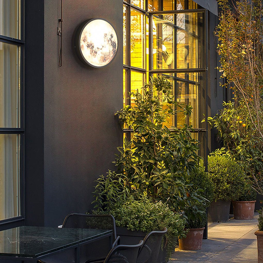 Modern Moon Wall Light Creative Outdoor Waterproof LED Light