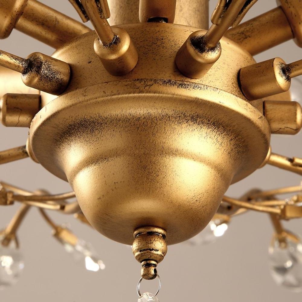 Crystal Branch Chandelier Contemporary Flower Ceiling Light