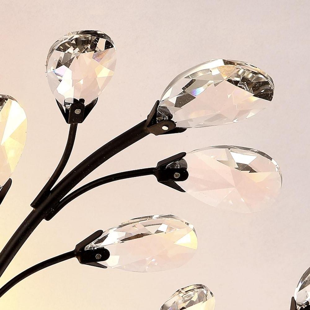 Crystal Branch Chandelier Contemporary Flower Ceiling Light