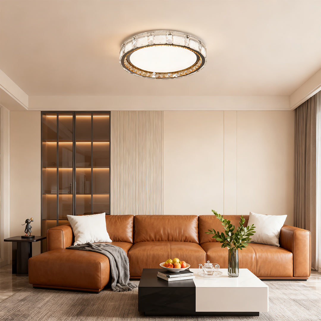 Crystal Flush Mount Ceiling Lights Minimalist Luxury Light