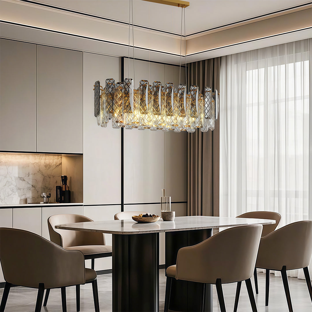 Contemporary Crystal Chandeliers LED Ceiling Light