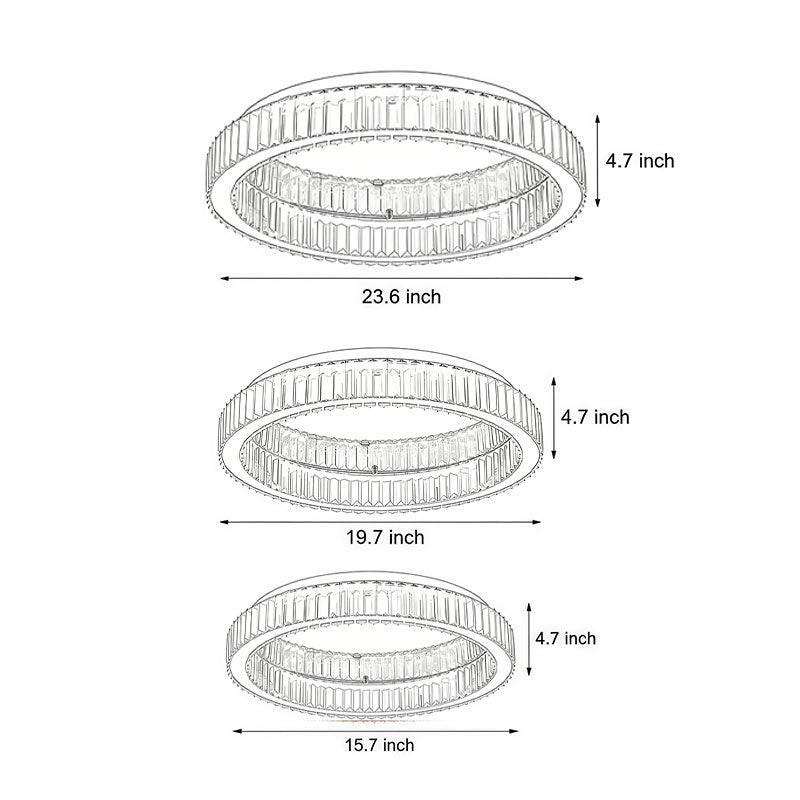 Crystal Ring Ceiling Light Modern Dimmable LED Luxury Light