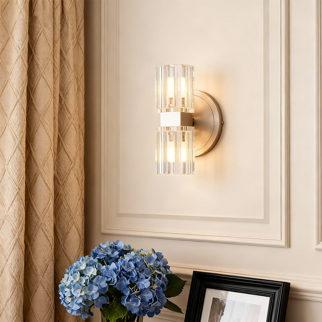 Crystal Wall Light Modern Luxury Metal Copper Lamp