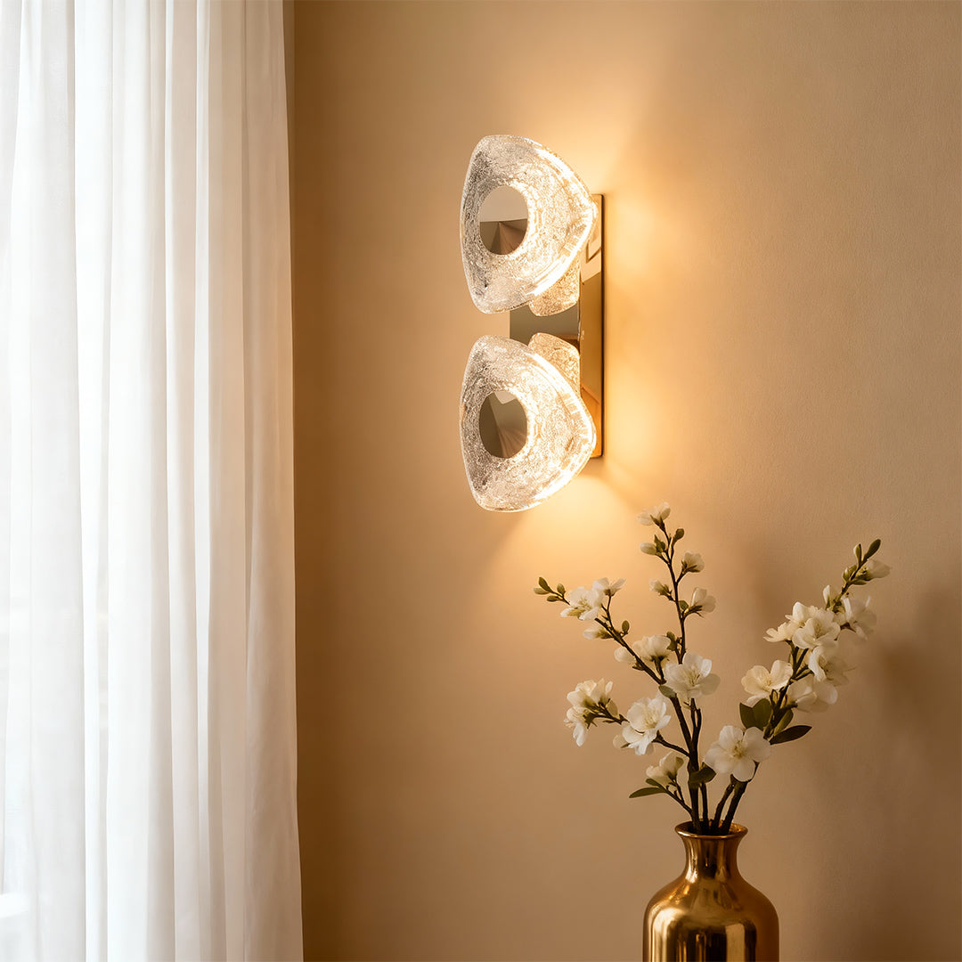 Crystal Wall Sconce Light Fixture Luxury Modern Minimalist Lamp