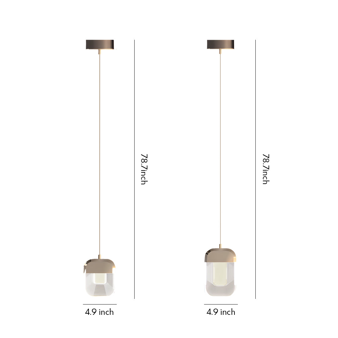 Contemporary Crystal Pendant Lighting Adjustable Ceiling Light