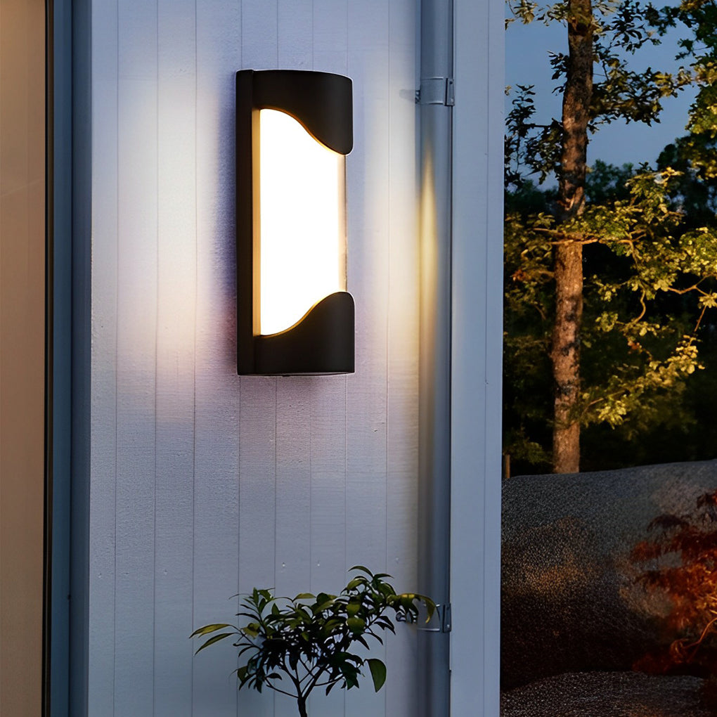 Black Outdoor Wall Light Modern Waterproof LED Light