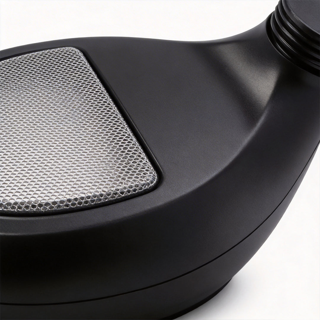 Curved Bollard Light Minimalist Solar-Powered Black Aluminum Lamp