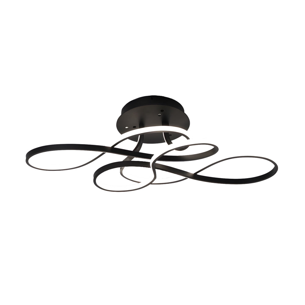 Curve Ceiling Light Simple Geometric Metal LED Light