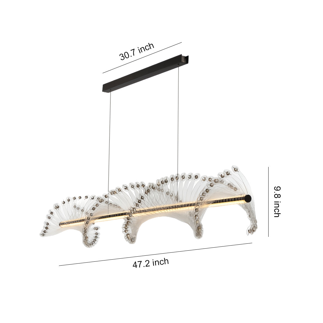 Spiral Pendant Lighting Modern Minimalist Linear Light