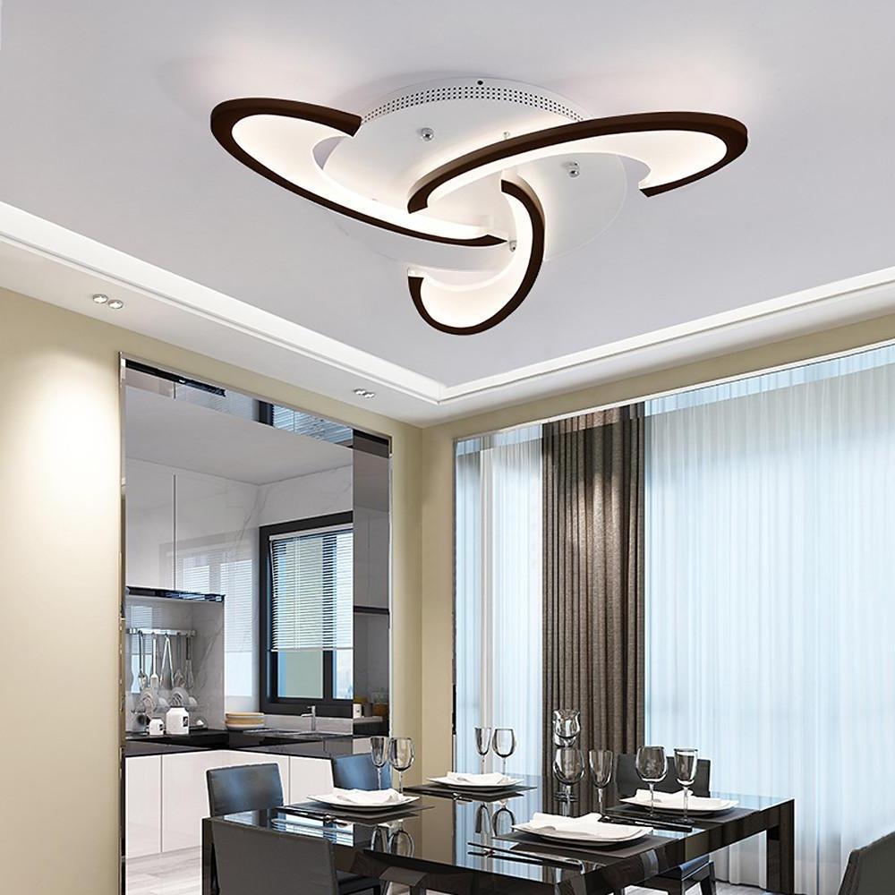 Curved LED Ceiling Light Artistic Geometric Acrylic LED Light