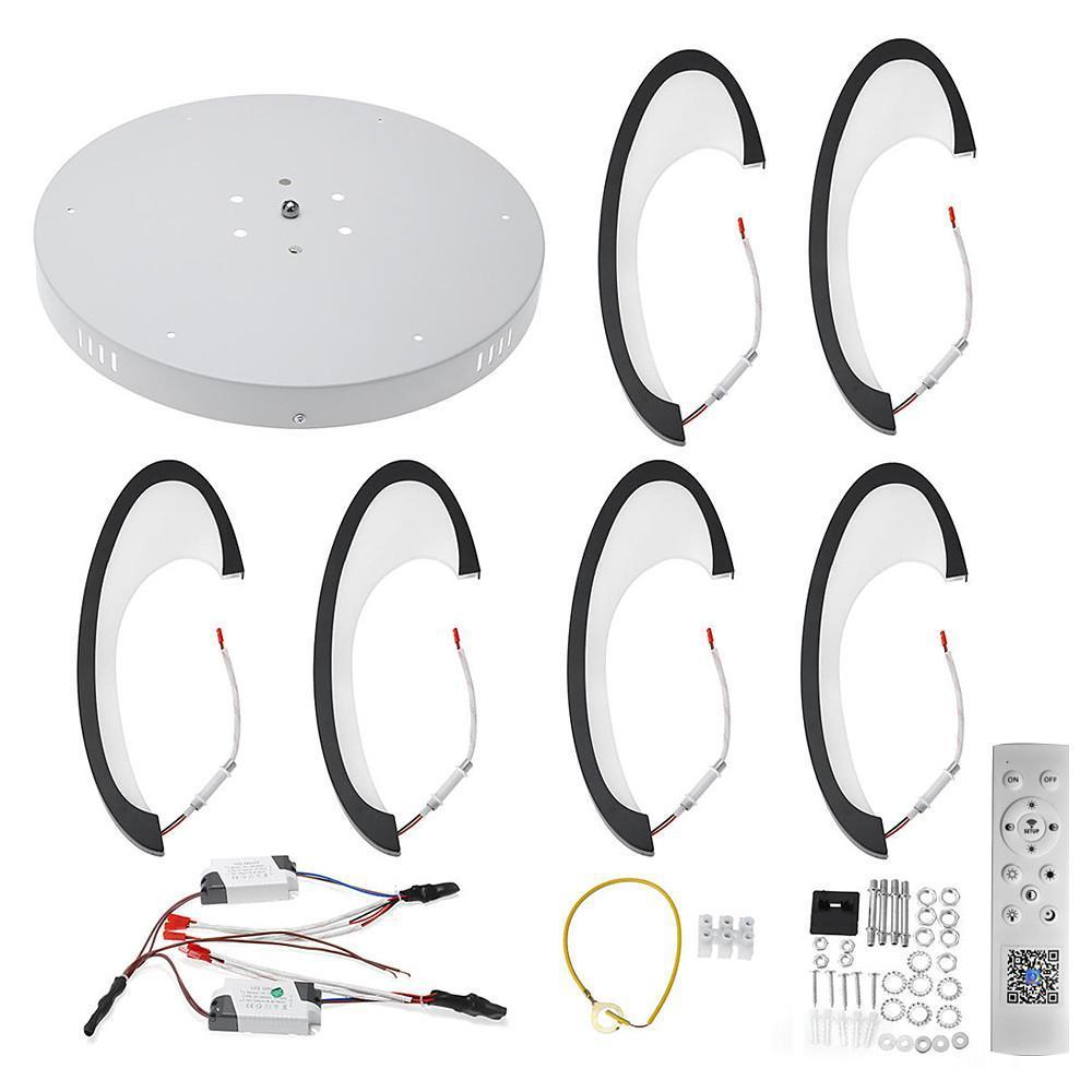 Curved LED Ceiling Light Artistic Geometric Acrylic LED Light