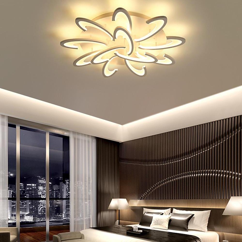 Curved LED Ceiling Light Artistic Geometric Acrylic LED Light