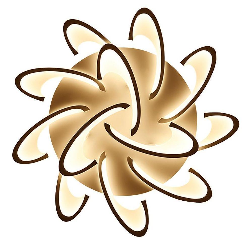 Curved LED Ceiling Light Artistic Geometric Acrylic LED Light
