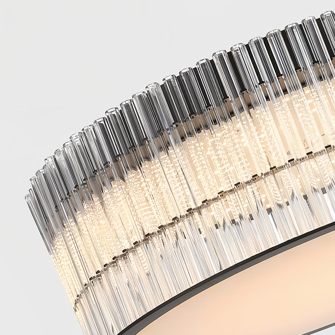 Modern Minimalist Crystal Flush Mount