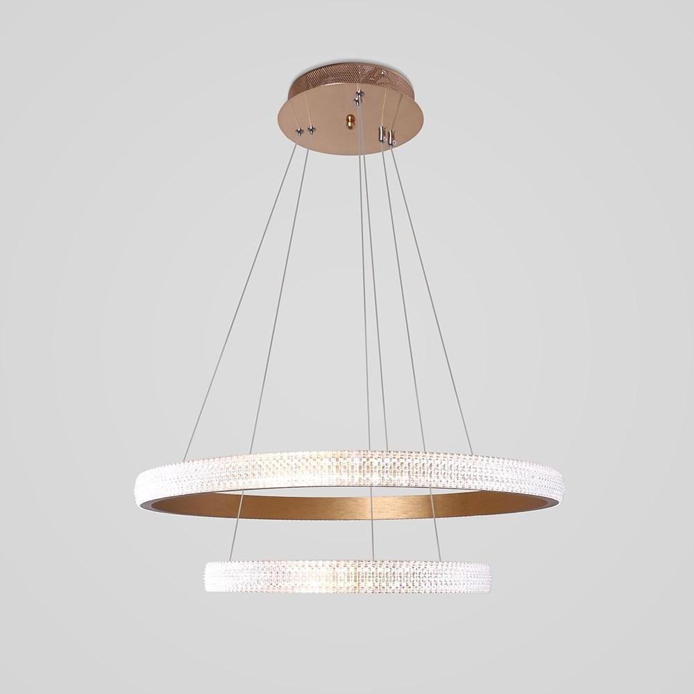 Circle Modern Ring Light Chandelier Aluminum Acrylic Kitchen Ceiling Light