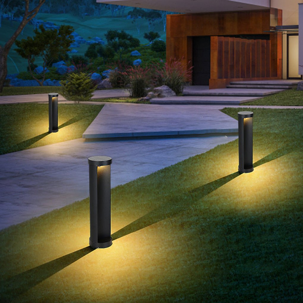 Commercial LED Bollard Lights Modern Outdoor Cylindrical Lawn Light