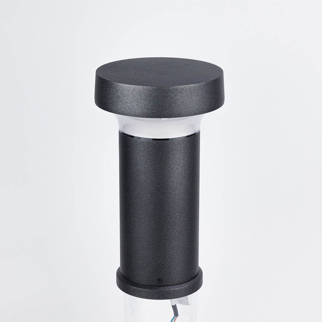 Modern Front Lawn Bollard Light | Black LED Path Lights